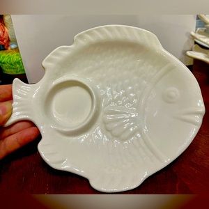 Vtg California Pottery #786 Fish Luncheon Plate, 7 available